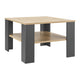 Houten Salontafel - 60 x 60 cm - Donkergrijs / Houtkleur - 2 Niveaus
