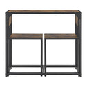 Industriële Eettafel met Stoelen - 3-delig - Donkere Houtlook