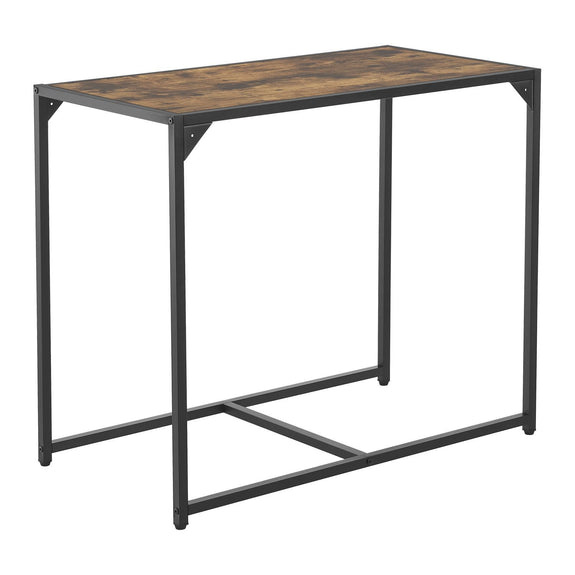 Industriële Eettafel met Stoelen - 3-delig - Donkere Houtlook - Afbeelding 6