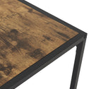 Industriële Eettafel met Stoelen - 3-delig - Donkere Houtlook