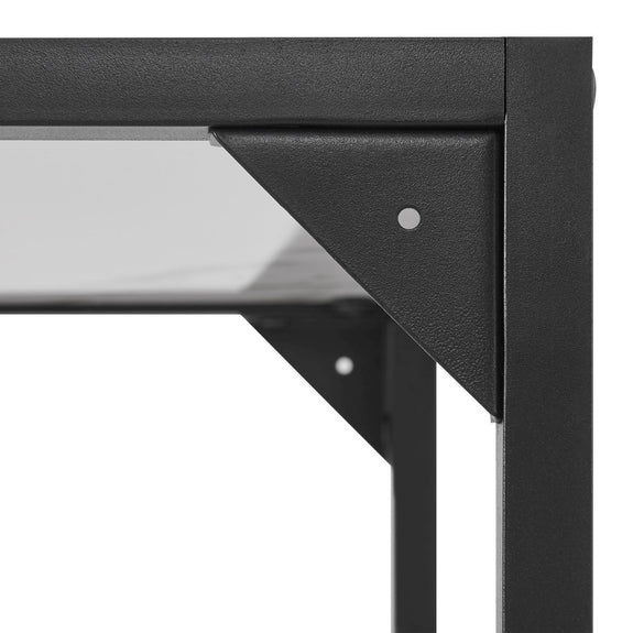 Industriële Eettafel met Stoelen - 3-delig - Marmerlook - Afbeelding 12