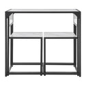 Industriële Eettafel met Stoelen - 3-delig - Marmerlook