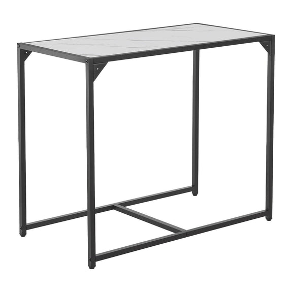 Industriële Eettafel met Stoelen - 3-delig - Marmerlook - Afbeelding 6