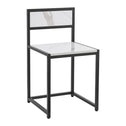Industriële Eettafel met Stoelen - 3-delig - Marmerlook