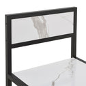 Industriële Eettafel met Stoelen - 3-delig - Marmerlook