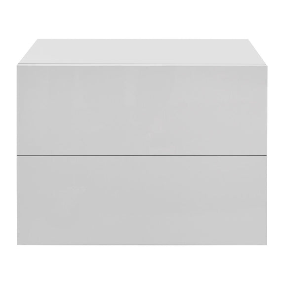 Zwevend Nachtkastje - 40 x 29 x 30 cm - Wit - 2 Lades - Afbeelding 3