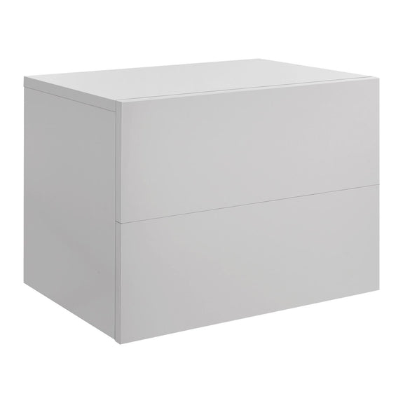 Zwevend Nachtkastje - 40 x 29 x 30 cm - Wit - 2 Lades - Afbeelding 4