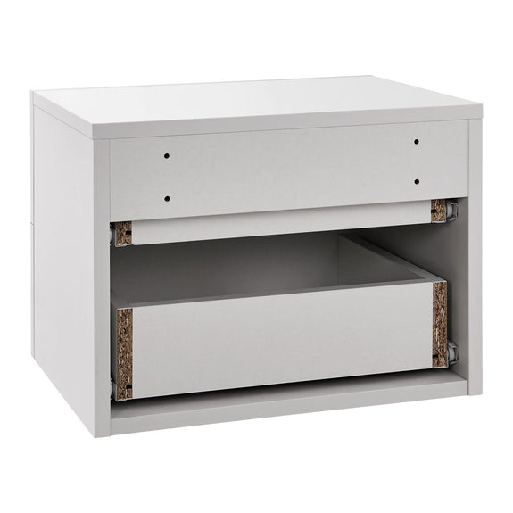 Zwevend Nachtkastje - 40 x 29 x 30 cm - Wit - 2 Lades - Afbeelding 7