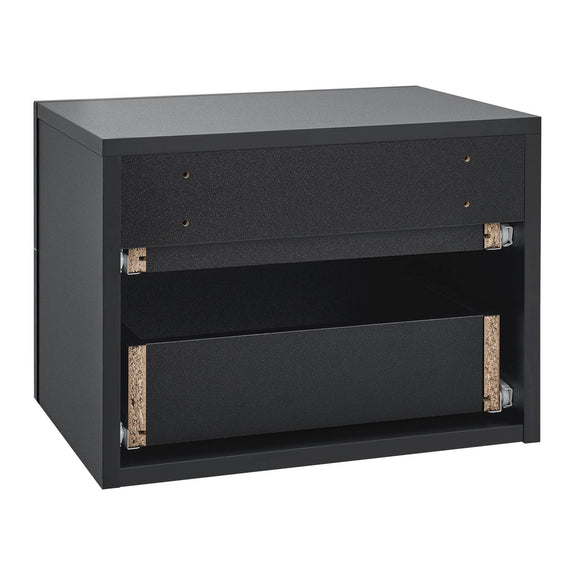 Zwevend Nachtkastje 40 x 29 x 30 cm - Zwart - 2 Lades - Afbeelding 5
