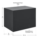 Zwevend Nachtkastje 40 x 29 x 30 cm - Zwart - 2 Lades