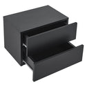 Zwevend Nachtkastje 40 x 29 x 30 cm - Zwart - 2 Lades