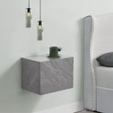 Zwevend Nachtkastje - 40 x 29 x 30 cm - Grijs - 2 Lades