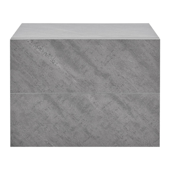 Zwevend Nachtkastje - 40 x 29 x 30 cm - Grijs - 2 Lades - Afbeelding 3
