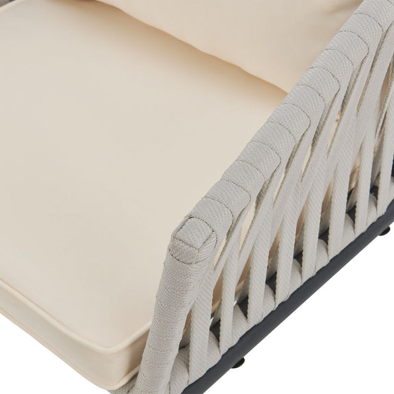 2 Tuinstoelen met touwgaas - Lichtgrijs - Afbeelding 11
