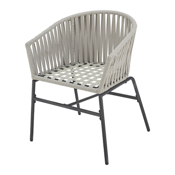 2 Tuinstoelen met touwgaas - Lichtgrijs - Afbeelding 5
