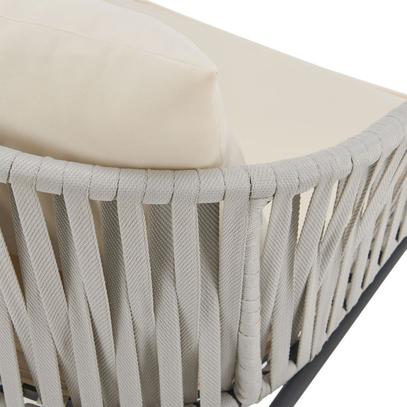2 Tuinstoelen met touwgaas - Lichtgrijs - Afbeelding 7