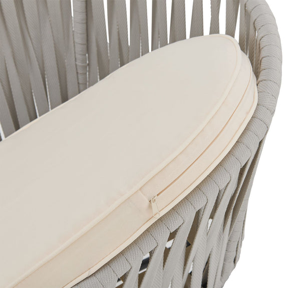 2 Tuinstoelen met touwgaas - Lichtgrijs - Afbeelding 8