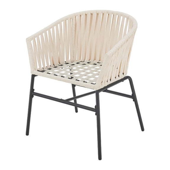 2 Tuinstoelen met touwgaas - Beige - Incl. Rug- en zitkussens - Afbeelding 5