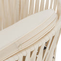 2 Tuinstoelen met touwgaas - Beige - Incl. Rug- en zitkussens