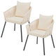 2 Tuinstoelen met touwgaas - Lichtgrijs - Beige