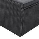 Polyrotan Loungebed / Ligbed Syros - Zwart - 2 personen - Incl. Kussens & Zonnedak