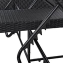 Polyrotan Loungebed / Ligbed Syros - Zwart - 2 personen - Incl. Kussens & Zonnedak