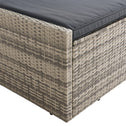 Polyrotan Loungebed / Ligbed Syros - Grijs - 2 personen - Incl. Kussens & Zonnedak