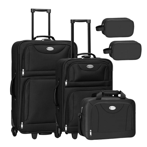 Trolley Reiskofferset / Kofferset Athen - 5-delig - Zwart - Afbeelding 1