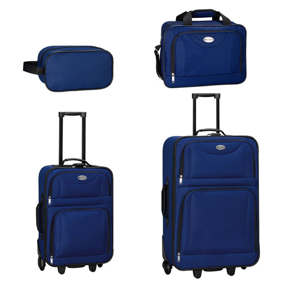 Trolley Reiskofferset / Kofferset Athen - 5-delig - Blauw - Afbeelding 3