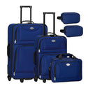 Trolley Reiskofferset / Kofferset Athen - 5-delig - Blauw