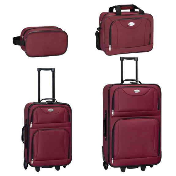 Trolley Reiskofferset / Kofferset Athen - 5-delig - Bordeaux - Afbeelding 3