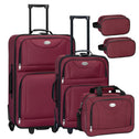 Trolley Reiskofferset / Kofferset Athen - 5-delig - Bordeaux
