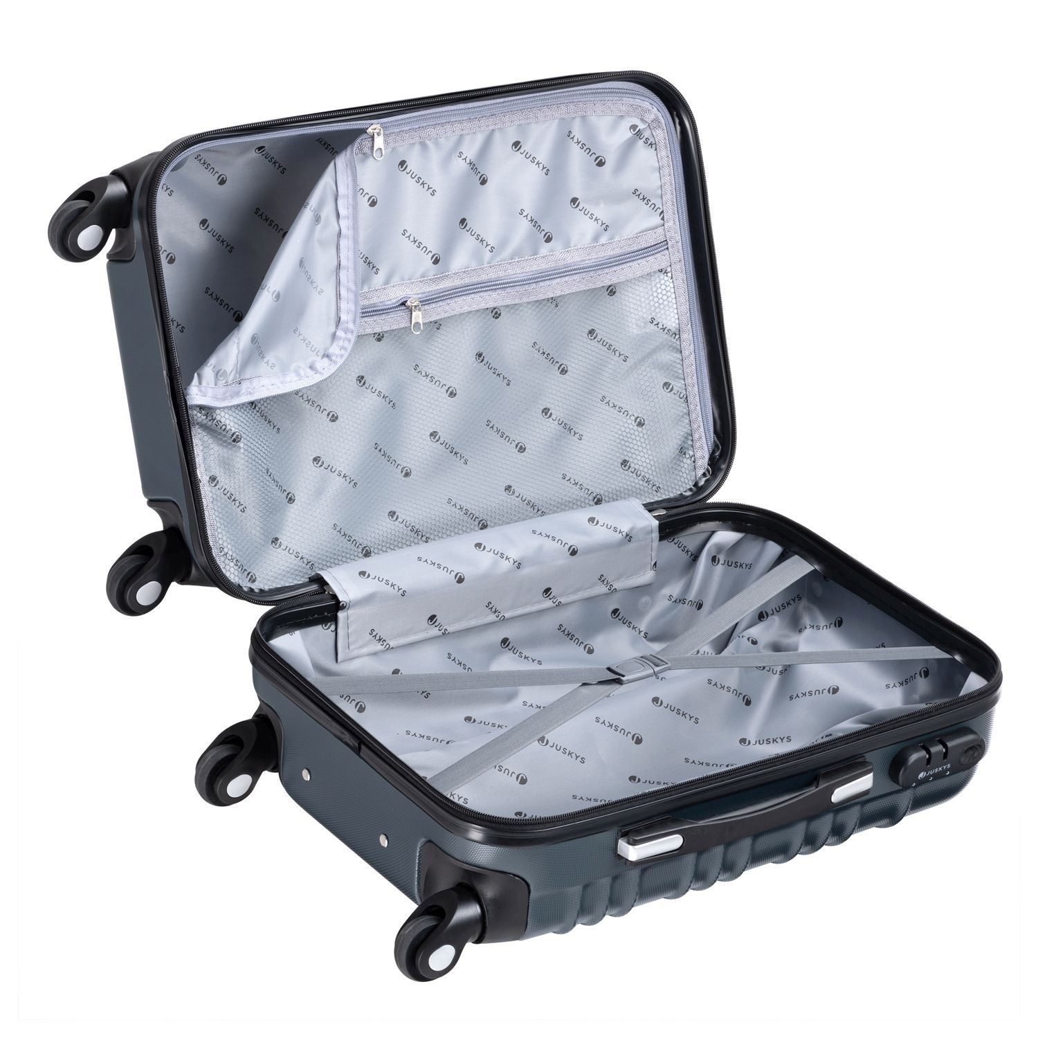 Trolley Reiskofferset / Kofferset Rome - 4-delig - Antraciet - ABS