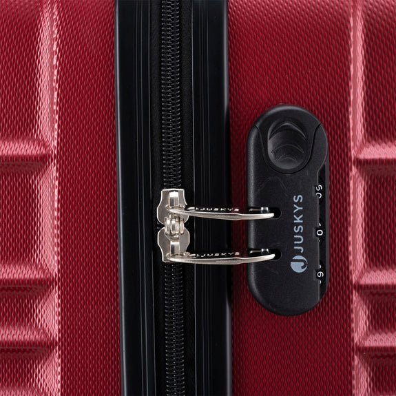 Trolley Reiskofferset / Kofferset Rome - 4-delig - Rood - ABS - Afbeelding 11