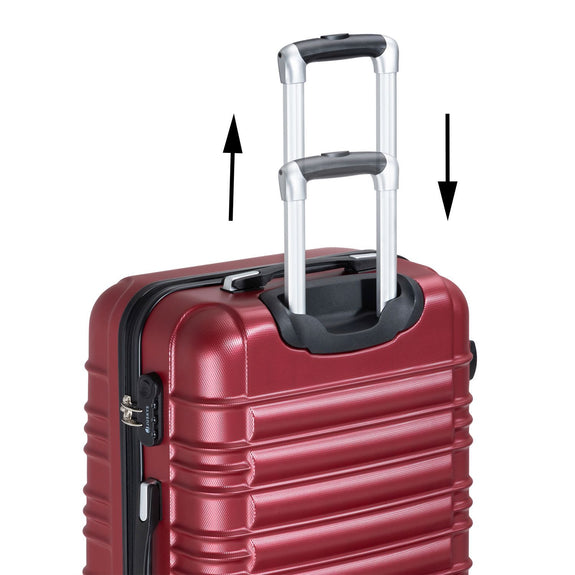 Trolley Reiskofferset / Kofferset Rome - 4-delig - Rood - ABS - Afbeelding 13