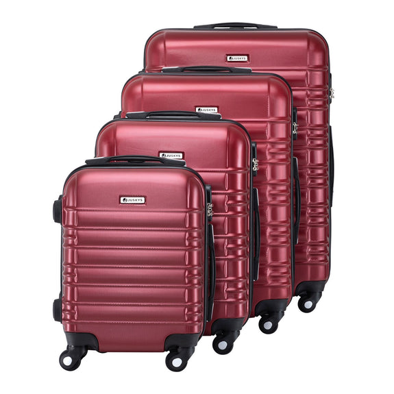 Trolley Reiskofferset / Kofferset Rome - 4-delig - Rood - ABS - Afbeelding 3