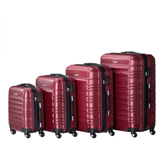 Trolley Reiskofferset / Kofferset Rome - 4-delig - Rood - ABS - Afbeelding 5