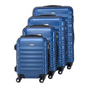 Trolley Reiskofferset / Kofferset Rome - 4-delig - Blauw - ABS