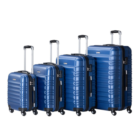 Trolley Reiskofferset / Kofferset Rome - 4-delig - Blauw - ABS - Afbeelding 1