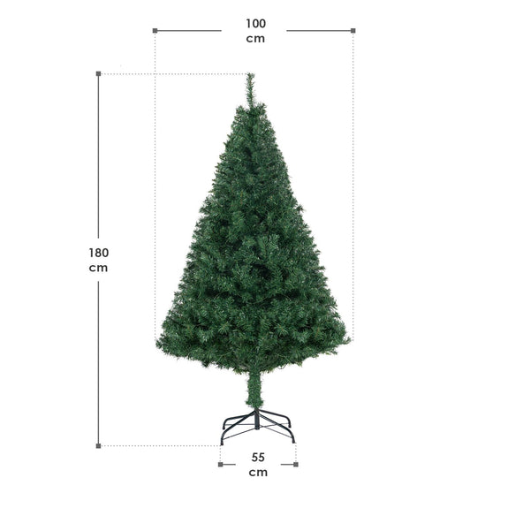 Kunstkerstboom / Kerstboom - 180 x 100 cm - LED - Incl. Voet - Afbeelding 13