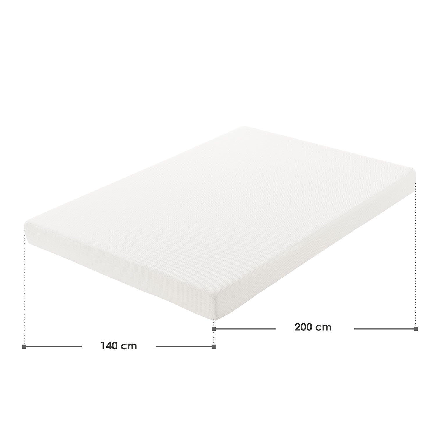 Koudschuimmatras - 140 x 200 cm - Hoog slaapcomfort & ergonomische lichaamsaanpassing