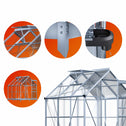 Tuinkas / Kweekkas / Kas - Aluminium - 190x190x195cm - Incl. Fundering