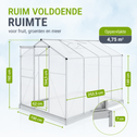 Aluminium kas met fundering en dakraam