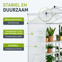 Aluminium kas met fundering en dakraam