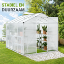 Aluminium kas met fundering en dakraam