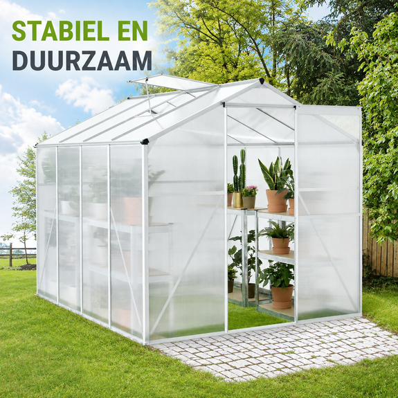 Aluminium kas met fundering en dakraam - Afbeelding 6