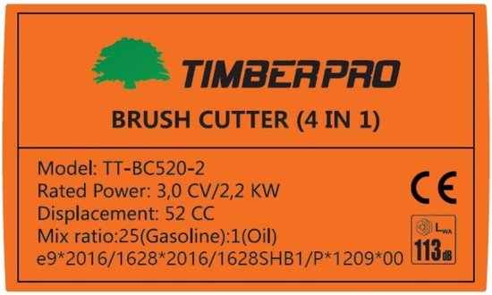 Bosmaaier / Kantenmaaier / Grastrimmer 2-in-1 - Benzine - Draad en Mes - 52cc - 3,0 PK - Afbeelding 6