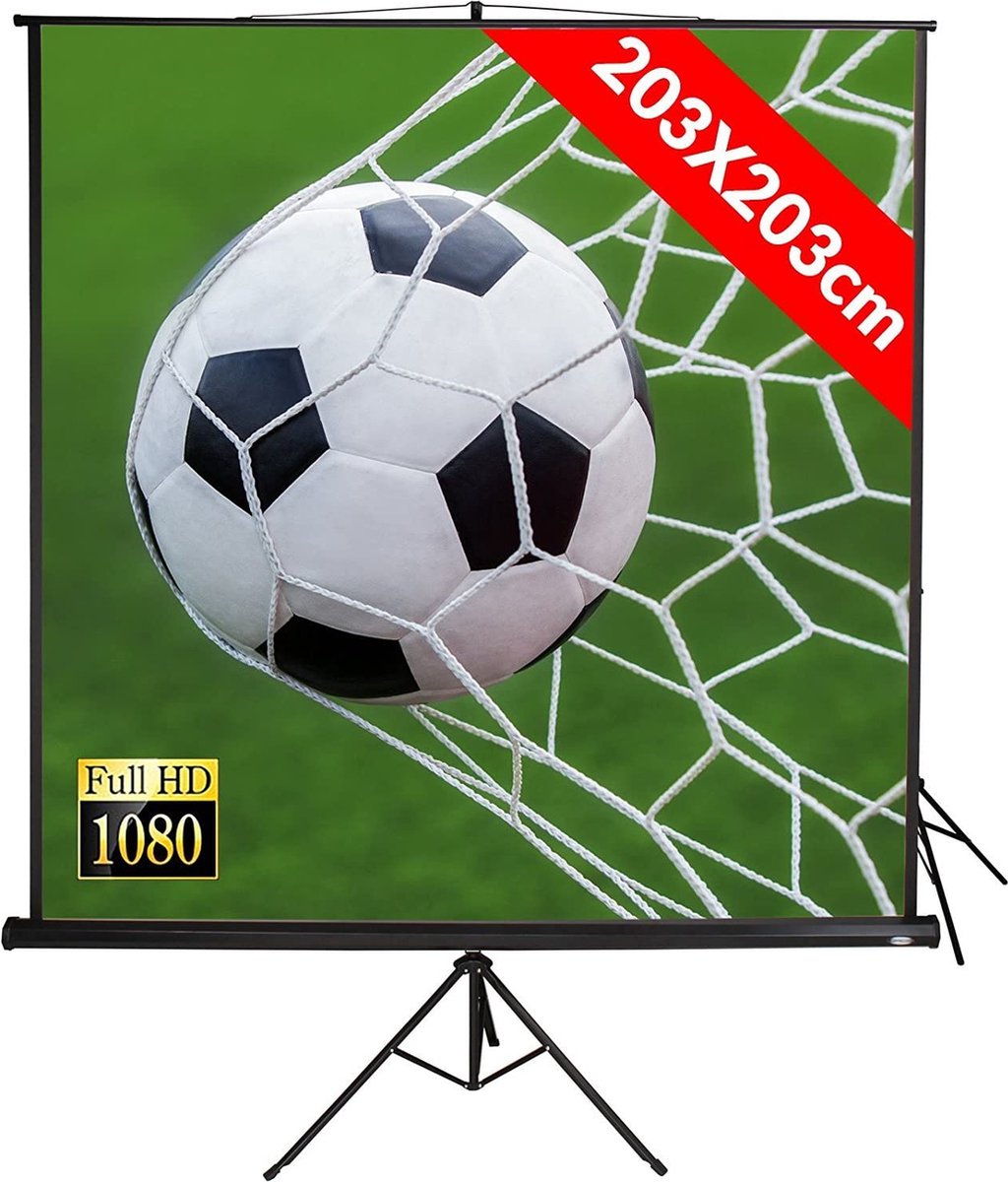Beamerscherm met statief 203x203cm