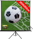 Beamerscherm met statief 203x203cm