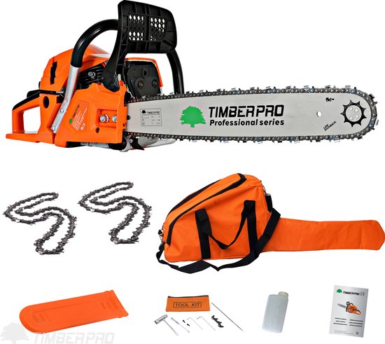 Kettingzaag / Benzine Kettingzaag - 62cc - 3,5 pk - 50 cm Zwaardlengte - Afbeelding 5
